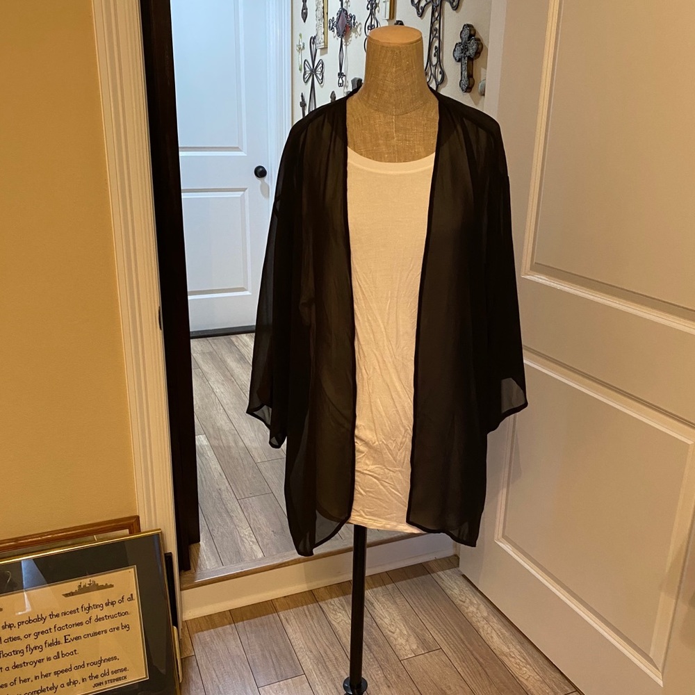 Black Sheer Kimono